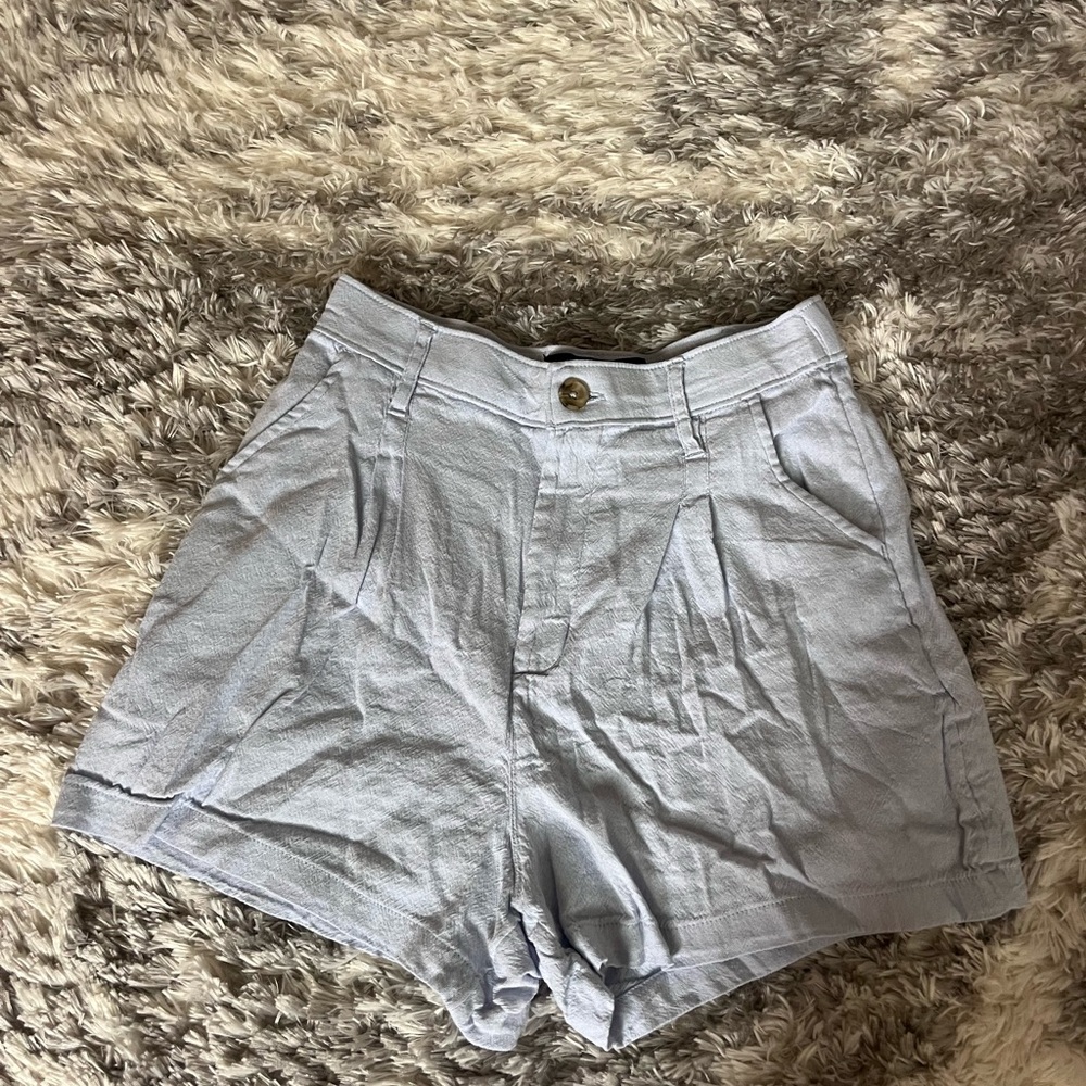Hollister Light Blue High Waist Women's Shorts